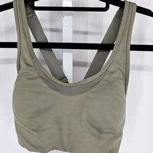 PINK Sport by Victorias Secret Womens Sz S Cross Back Sports Bra Olive Green